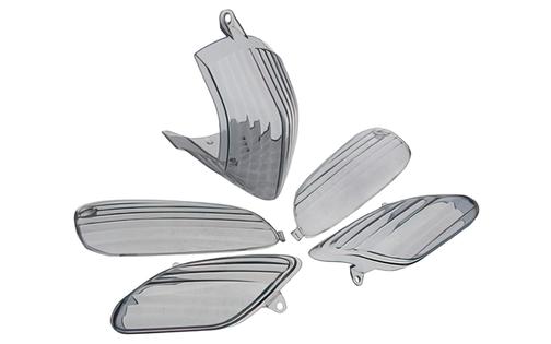 Indicator Lens Set STR8 + Taillight Aprilia SR 50 Factory black