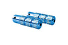 Foot Pegs knurled blue