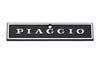 Badge w. trim Piaggio black / chrome
