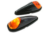Indicators glue-on Raindrop orange / carbon look