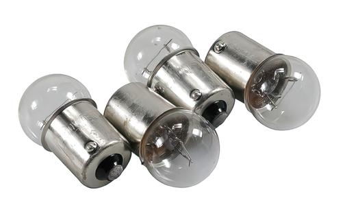 Indicator Bulb Set 4x 12V 10W (BA15S), white