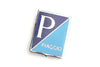 Badge horn cover (clip) 37x46mm blue / chrome
