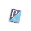 Badge horn cover (clip) 37x46mm blue / chrome