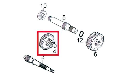 Countershaft / Layshaft Kymco 14/53 Agility 50cc 4-stroke 12 inch