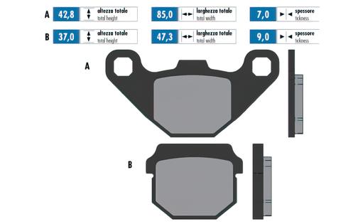 Brake Pads Polini Original Derbi / Peugeot