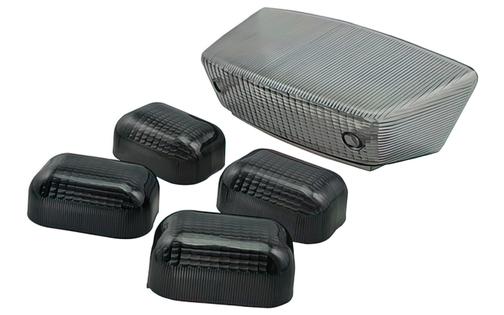 Indicator / Taillight Lens Set STR8 Yamaha Slider after 2004 black