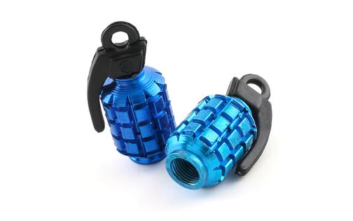 Valve Caps STR8 Grenade blue