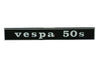 Badge Vespa 50 S black / chrome