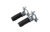 Foot Pegs rear swiveling square black