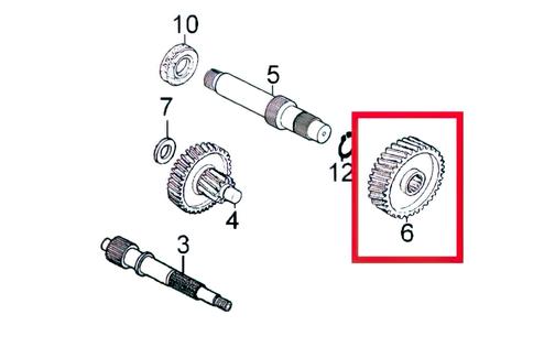 Output Shaft Gear Kymco Agility 50cc 4-stroke 12 inch
