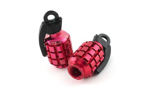 Valve Caps STR8 Grenade red