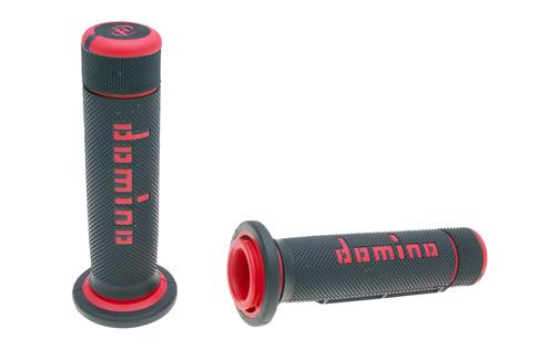 Grips Domino A180 ATV thumb throttle 22/22mm black-red