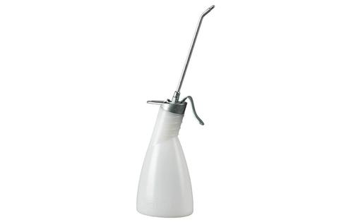 Oil Can Pressol polyethylene with pump white rigid spout 165mm / 300ml