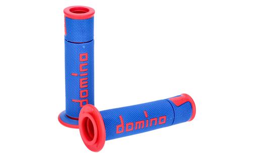 Grips Domino A450 On-Road Racing blue / red (open ends)
