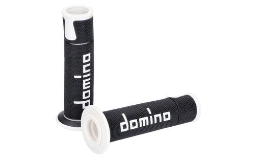 Grips Domino A450 On-Road Racing black / white (open ends)