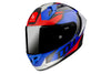 Full Face Helmet MT Helmets KRE+ Carbon Projectile D7 blue