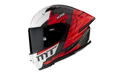 Full Face Helmet MT Helmets KRE+ Carbon Brush A5 red
