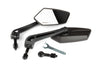 Mirror set KOSO GT, 2 pcs. (RH + LH), black, M8 thread