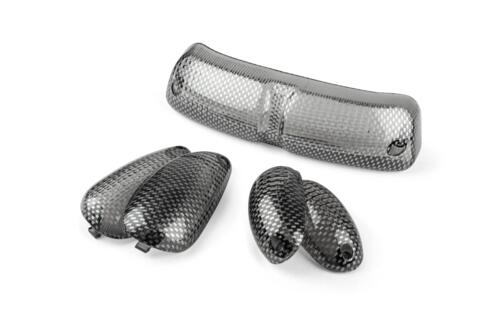 Indicator / Taillight Lens Set STR8 Piaggio Typhoon / NRG carbon look