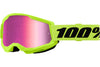 MX Goggles 100% Strata 2 neon yellow pink mirror