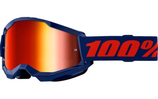 MX Goggles 100% Strata 2 marine blue red mirror