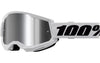 MX Goggles 100% Strata 2 white silver mirror