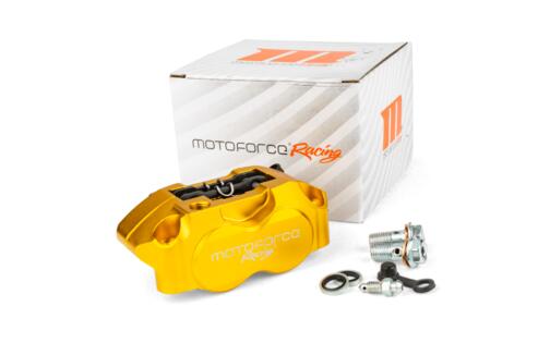 Brake Caliper 4-piston MotoForce Racing gold