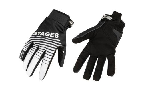 Motorcycle Gloves Stage6 Street Pure White / Black