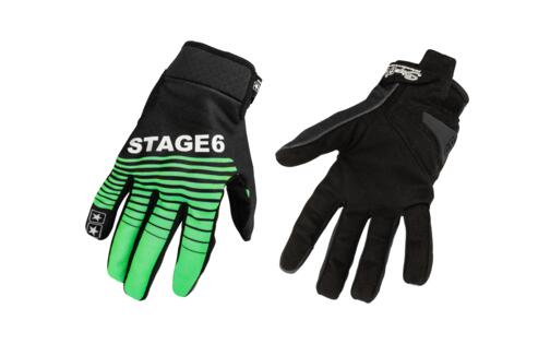 Motorcycle Gloves Stage6 Street Pure Green / Black