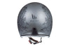 Open Face Helmet MT Helmets Le Mans 2 SV Skull & Rose grey