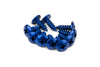 Fairing screws aluminum M4x12 blue (x 10)