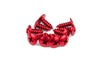 Fairing screws aluminum M4x12 red (x 10)