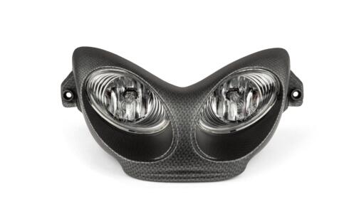 Twin Headlight Mask CAR GLASS Yamaha Aerox carbon look