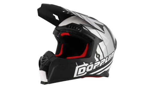 Motocross Helmet Doppler Black / White / Grey