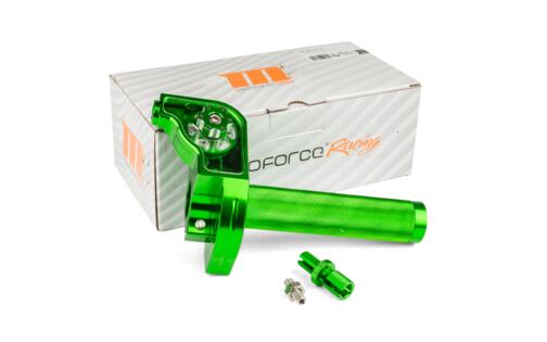 Quick Action Throttle MotoForce Racing CNC Aluminium Green