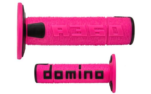 Grips Domino A360 Offroad Pink / Black (closed end)