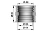 Intake Rubber Boot Malossi 44/44mm PHBE / PHF