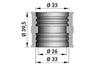 Intake Rubber Boot Malossi 33mm VHB 24 - 26