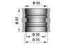 Intake Rubber Boot Malossi 35/35mm PWK / VHST