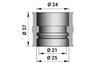 Intake Rubber Boot Malossi 24/25mm PHVA / PHBG short