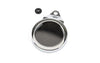 Tax Disc Holder round aluminium chrome