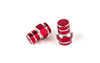 Valve Caps Hexagon red