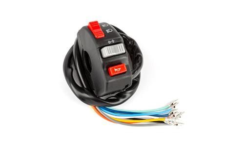 Switch Unit left side w. lights universal black