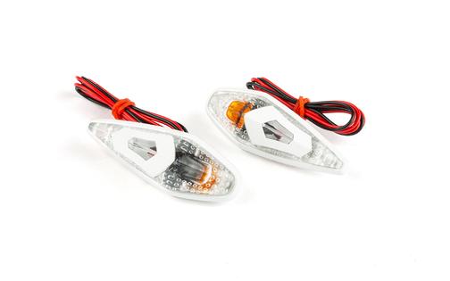 Indicators / Lamps glue-on drop-shaped Wing white