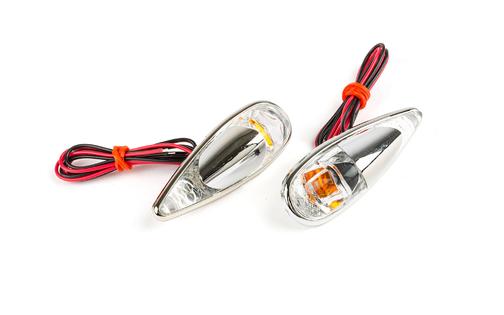 Indicators / Lamps glue-on drop-shaped Fender chrome